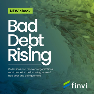 Report cover reads Bad Debt Rising New ebook Finvi [Image by creator  from ]